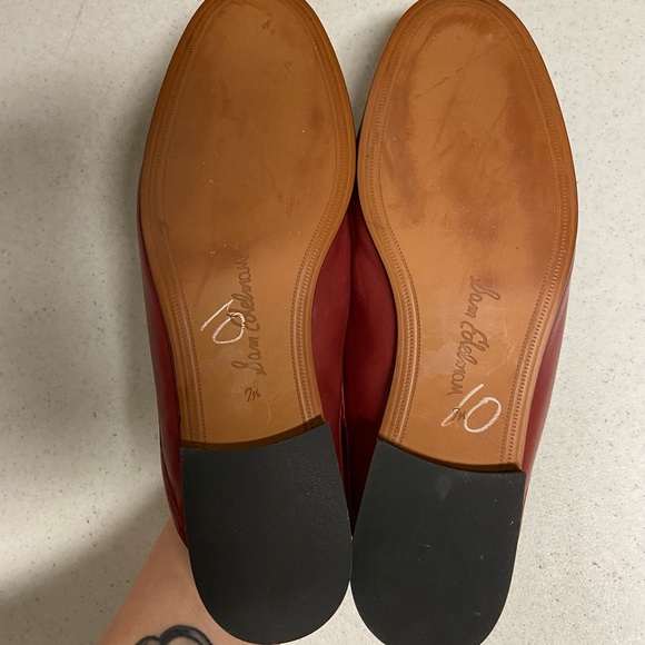 Sam Edelman Paris Red Leather Slip On Loafers 7.5 - Picture 7 of 8